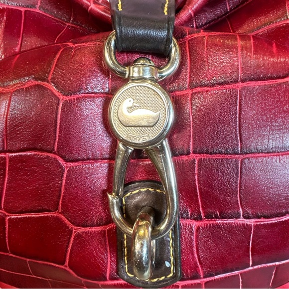 Dooney & Bourke Belvedere Croc-Embossed Hobo Shoulder Bag with Cosmetic Pouch - Picture 14 of 17